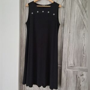 Sympli Black Sleeveless Trapeze Dress 16/00G